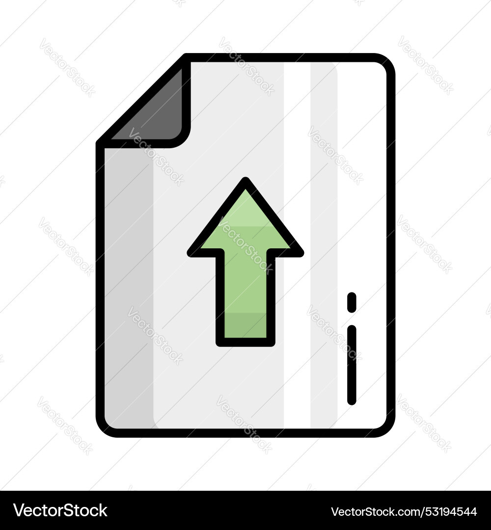 File having upward arrow showing concept Vector Image