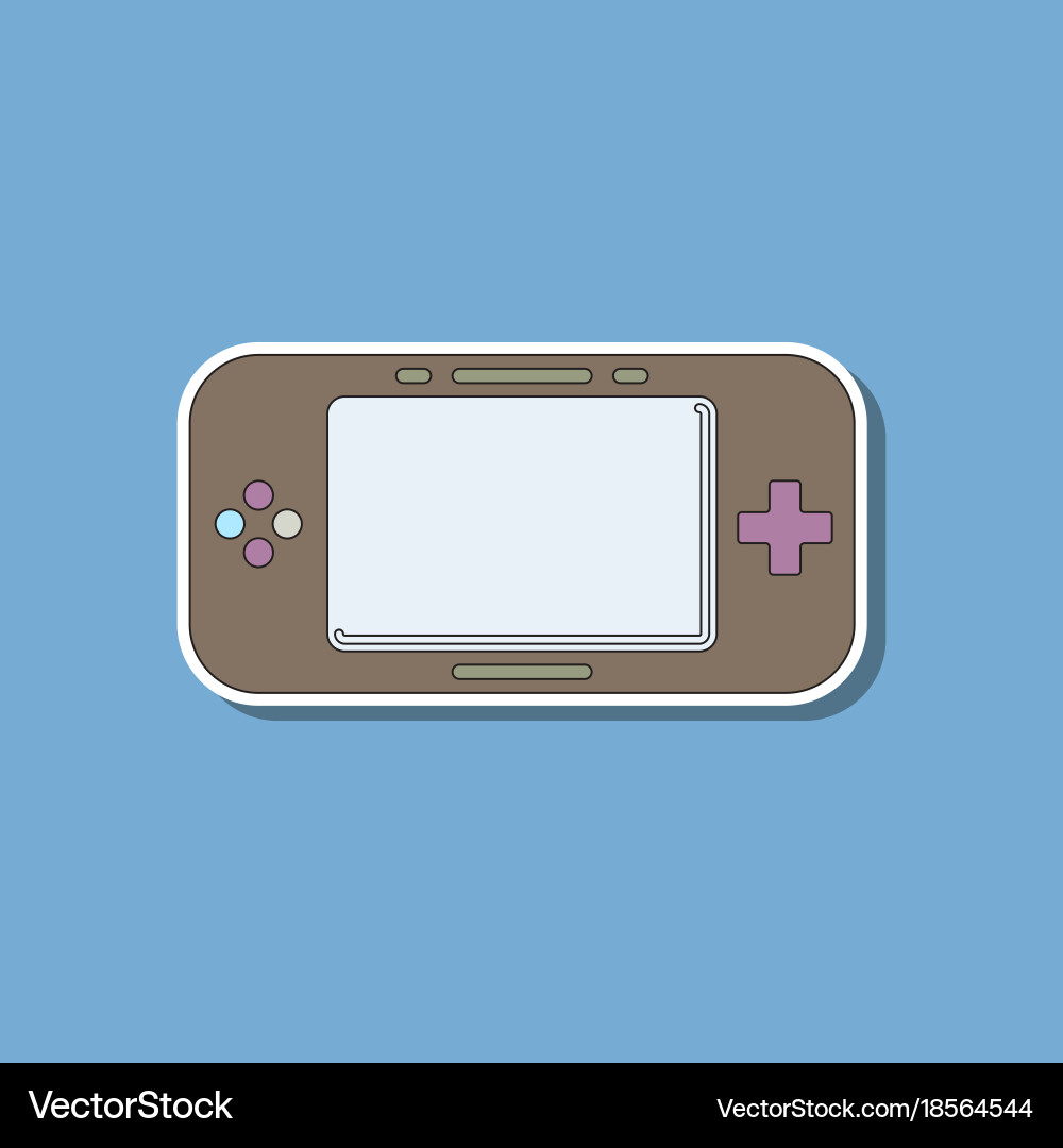 Flat icon on background game console vector image