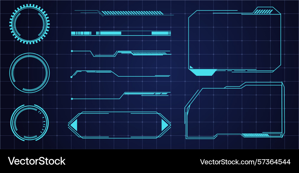 Hud frame futuristic ui frame line abstract vector image