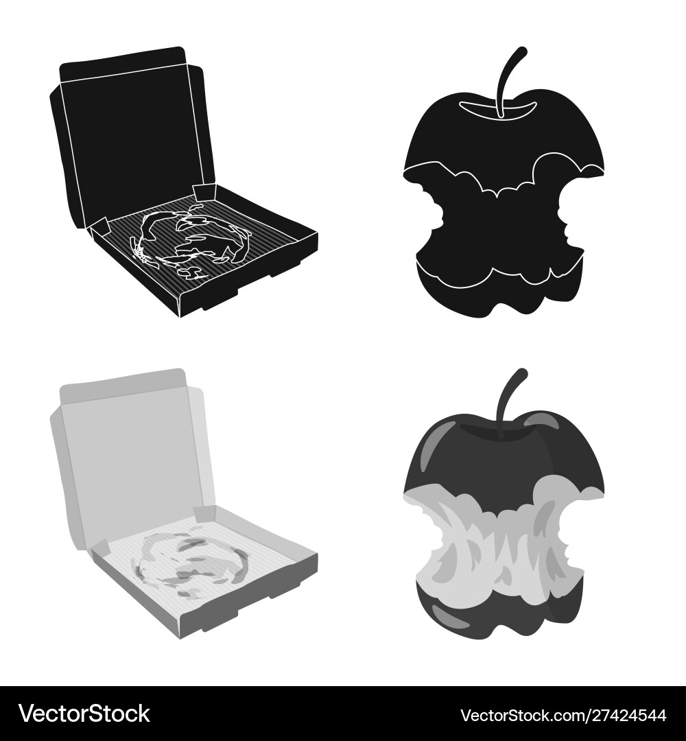 Isolated object refuse and junk icon set vector image