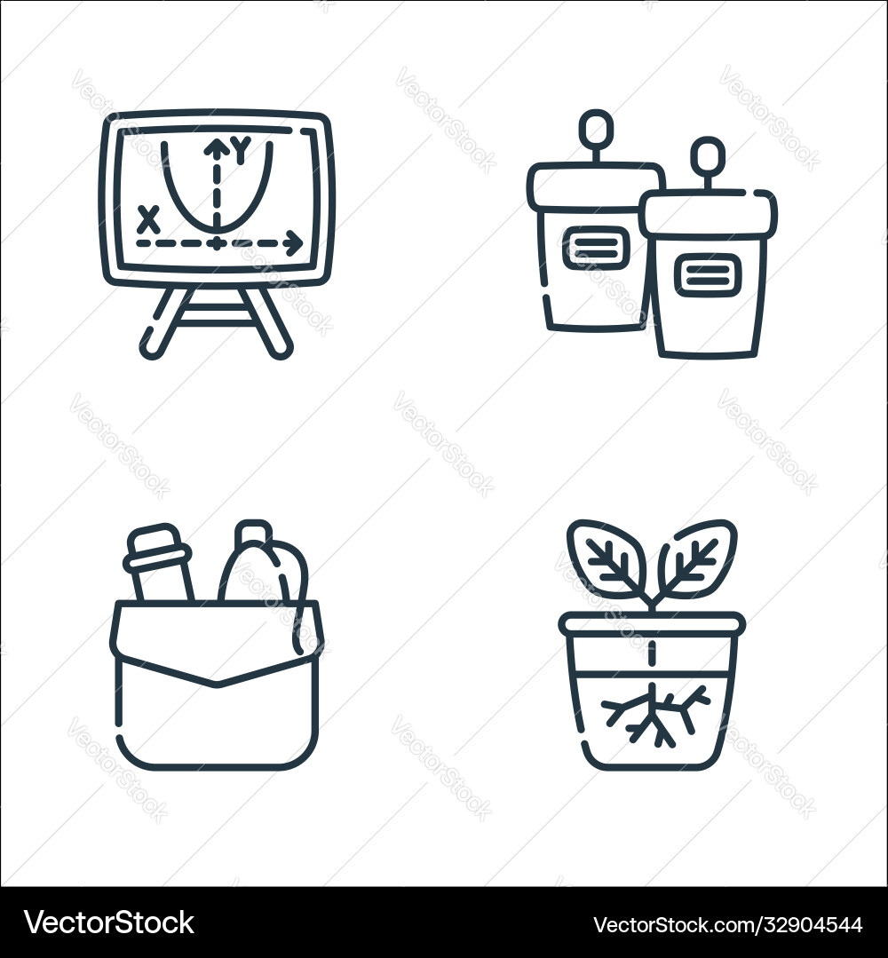 Nerd line icons linear set quality Nerd line icons linear set quality vector image