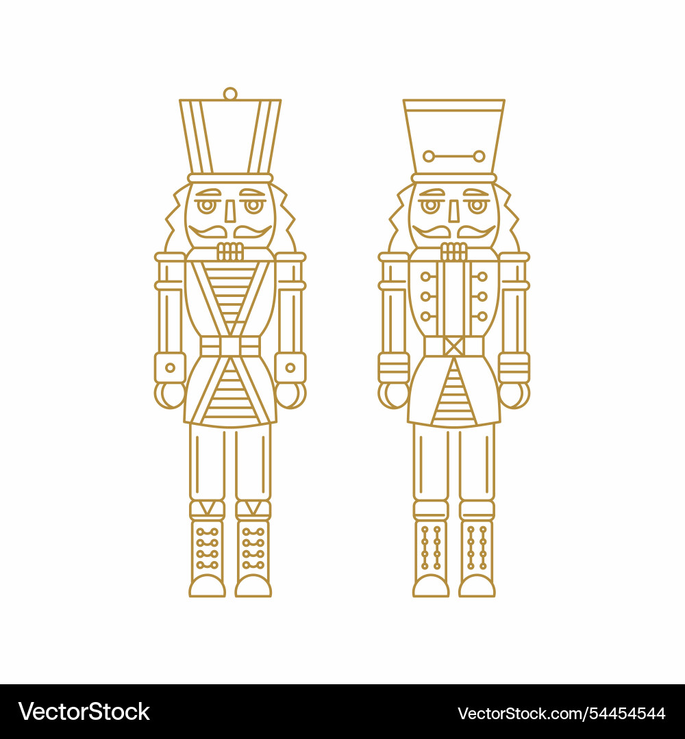 Nutcracker drawing line art style vector image