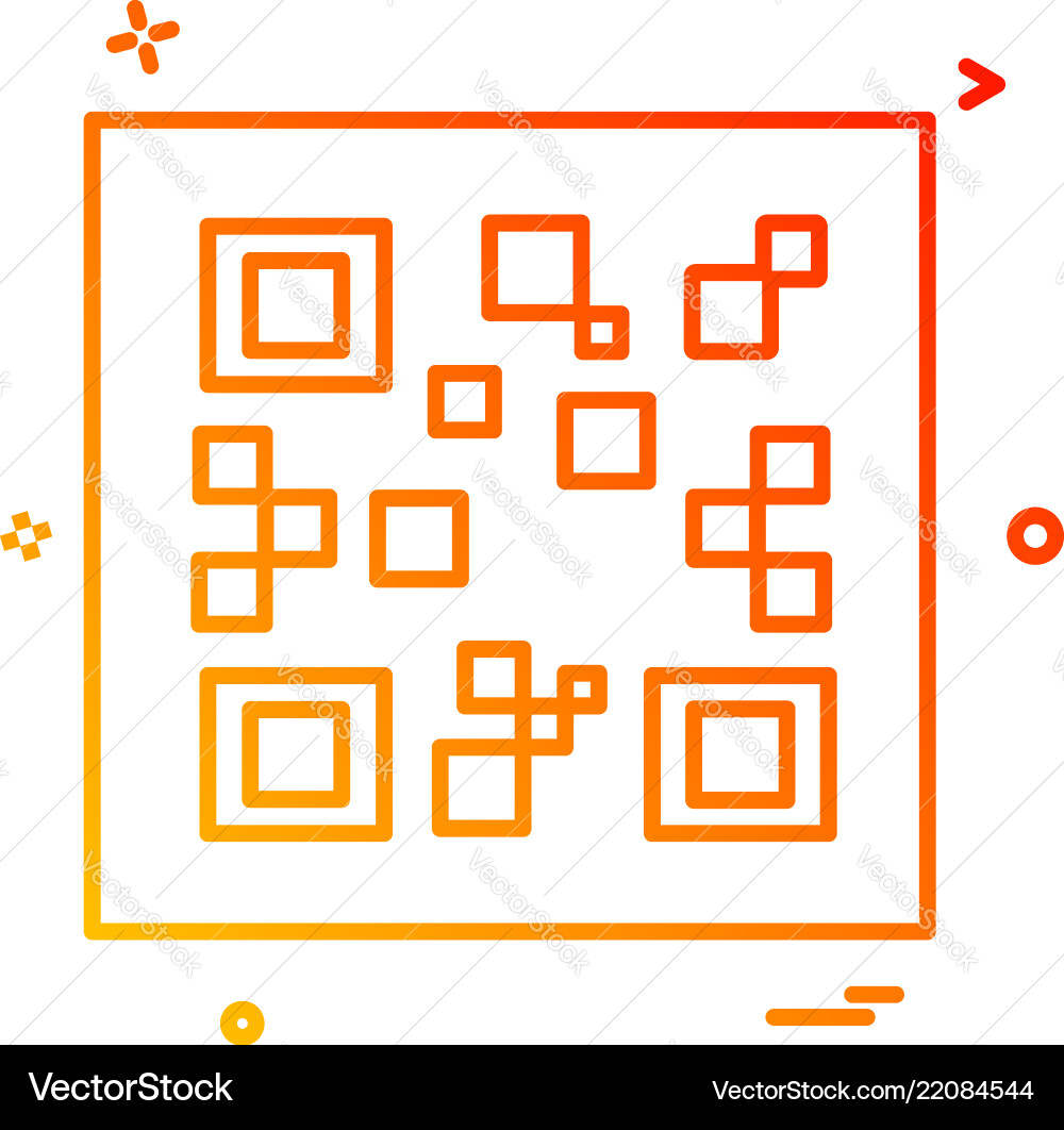 Qr code icon design Qr code icon design vector image