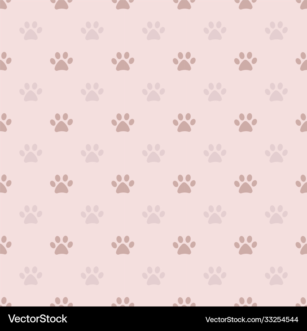 Seamless repeat pattern design with paws vector image