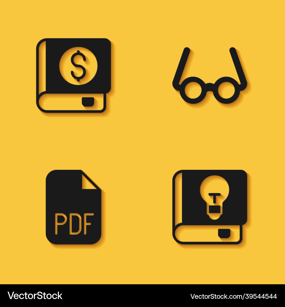 Set financial book user manual pdf file document Set financial book user manual pdf file document vector image
