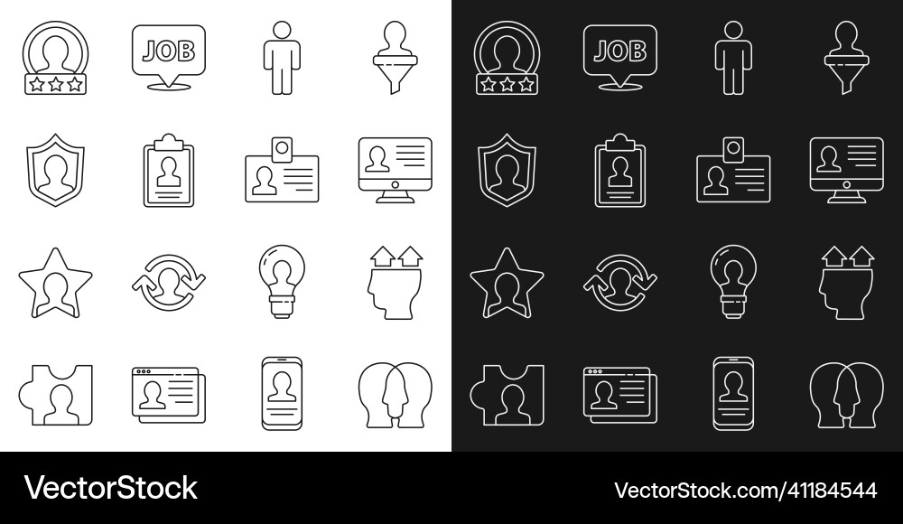 Set line project team base user of man monitor Set line project team base user of man monitor vector image