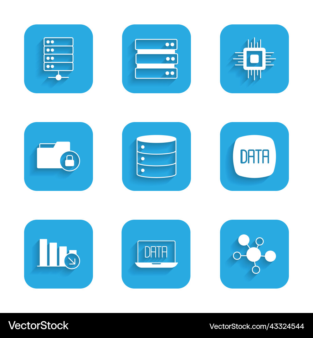 Set server data analysis mind map infographic Set server data analysis mind map infographic vector image