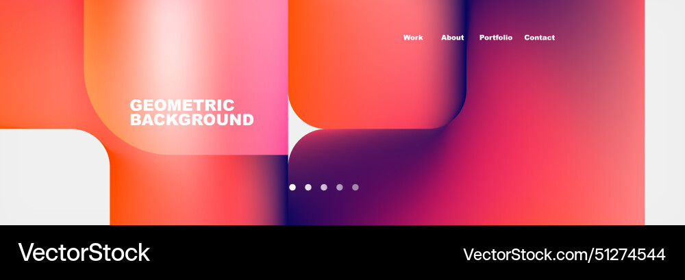 Square internet web page design template Vector Image