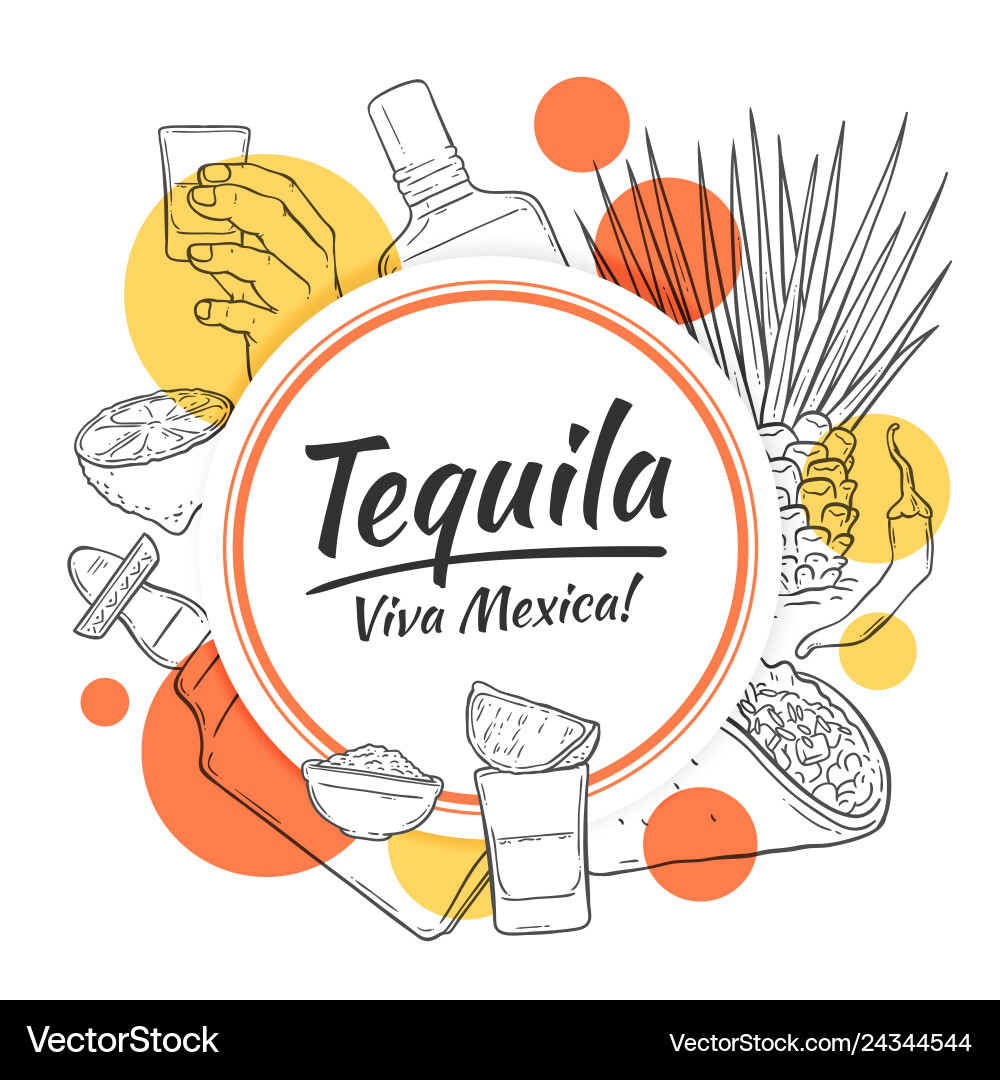 Tequila background and template shapes red Tequila background and template shapes red Vector Image