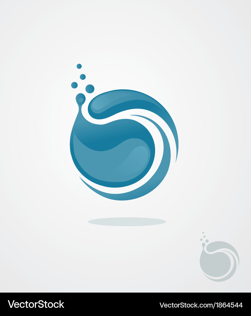 Water Drop Icon - Abstract Shape Vector Image