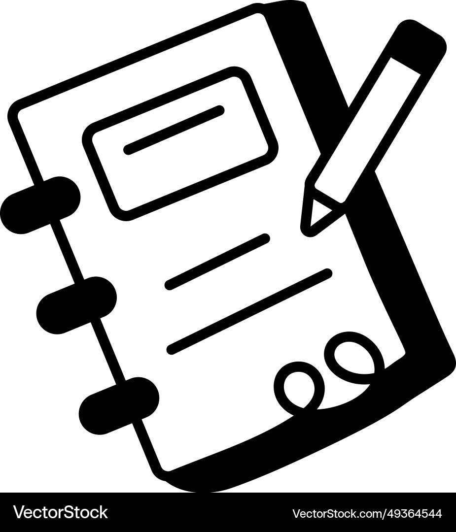 Writing diary vector image
