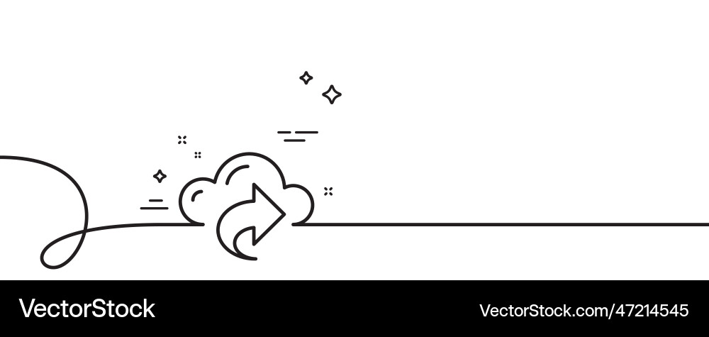 Cloud Computing Share-Line-Icon Internet-Daten Cloud Computing Share-Line-Icon Internet-Daten vektorbild