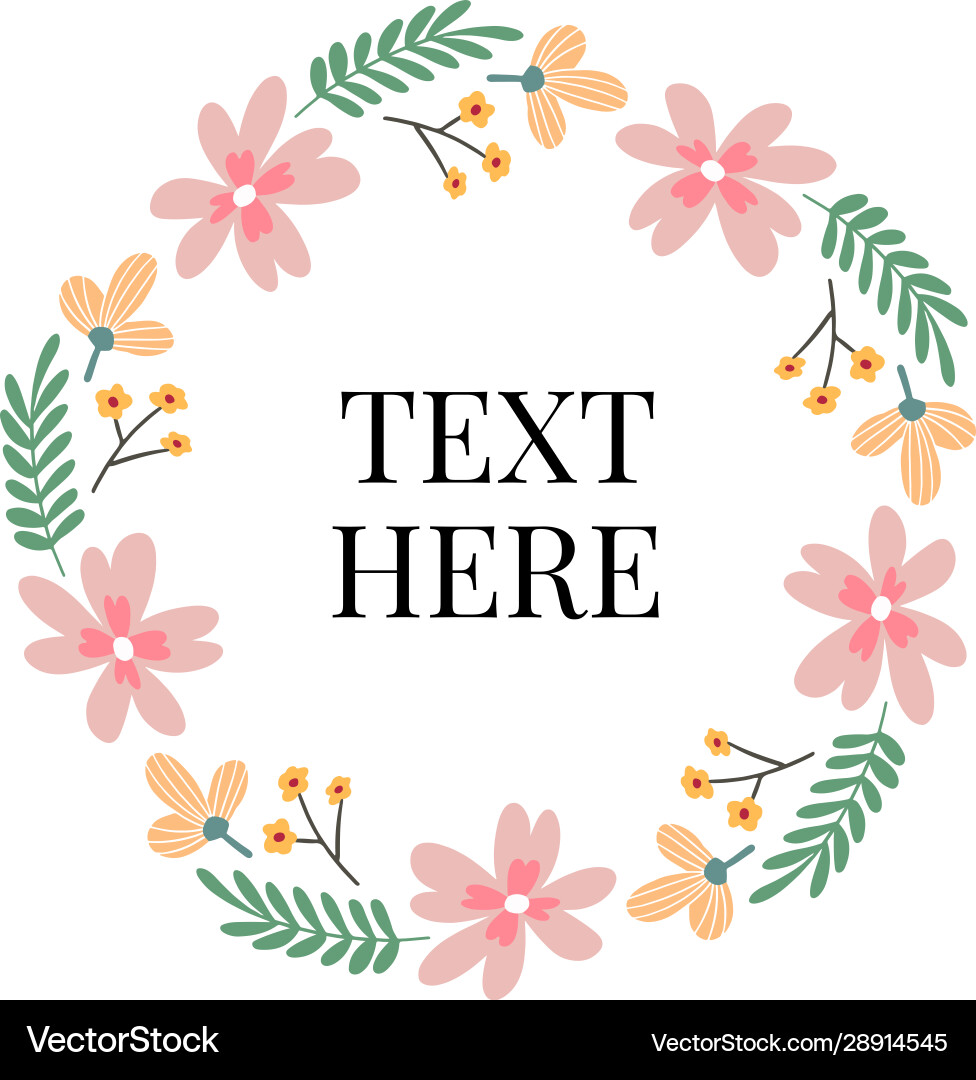 Floral frame collection set cute retro flowers Floral frame collection set cute retro flowers vector image