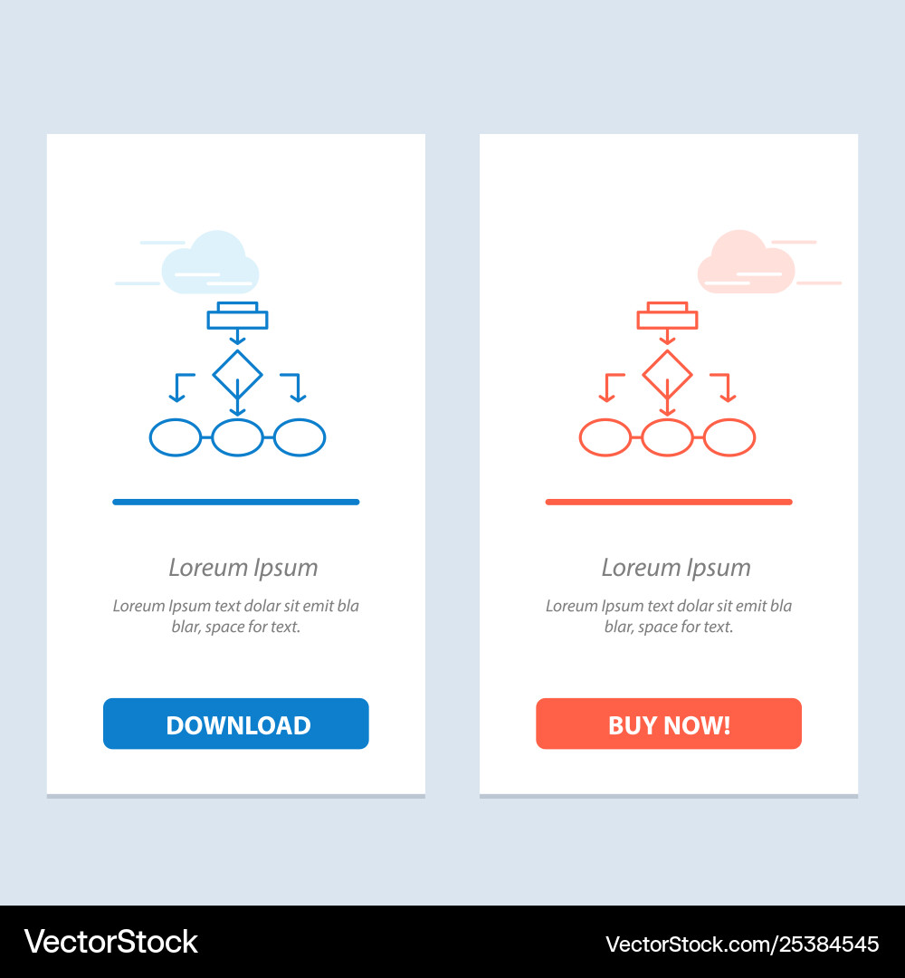 Flowchart algorithm business data architecture Vector Image