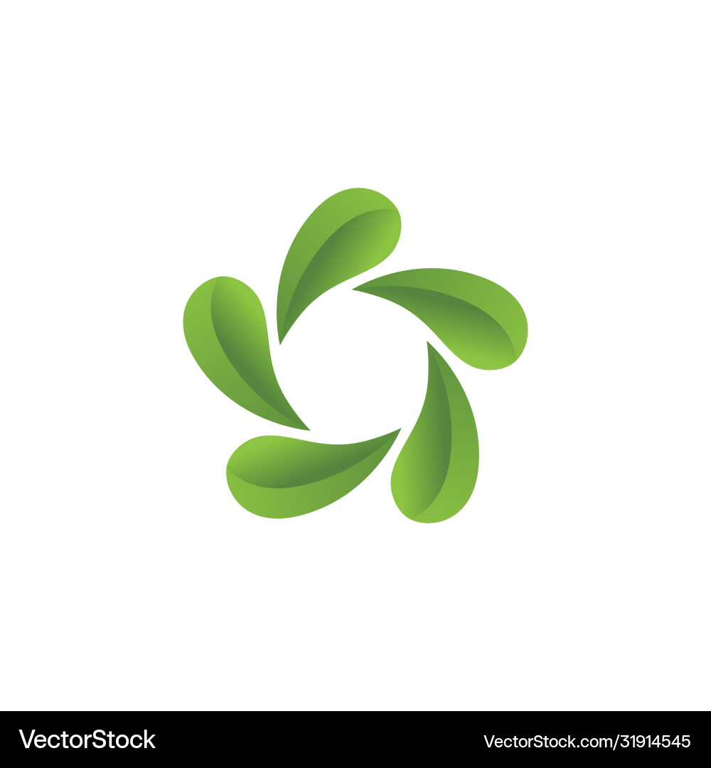 Logos grün Baumblatt Ökologie Logos grün Baumblatt Ökologie vektorbild