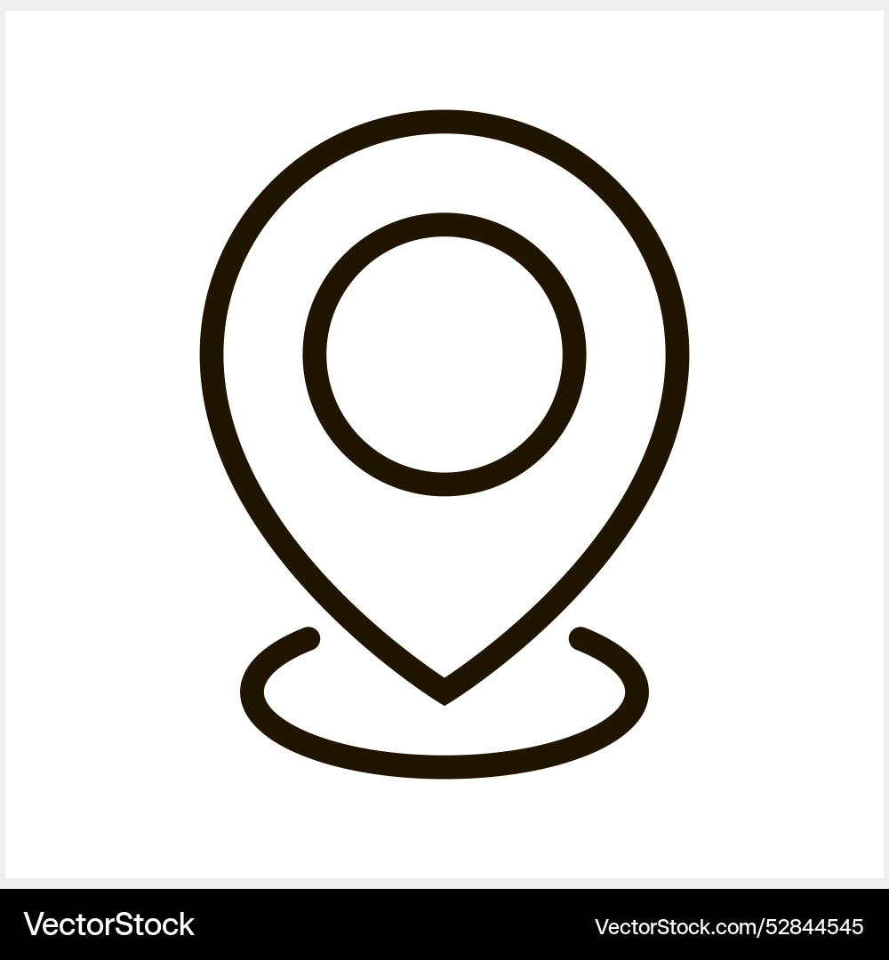 Map pointer icon isolated gps location symbol vector image