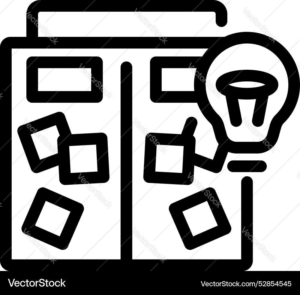 Project manager organizing tasks on kanban board Project manager organizing tasks on kanban board vector image