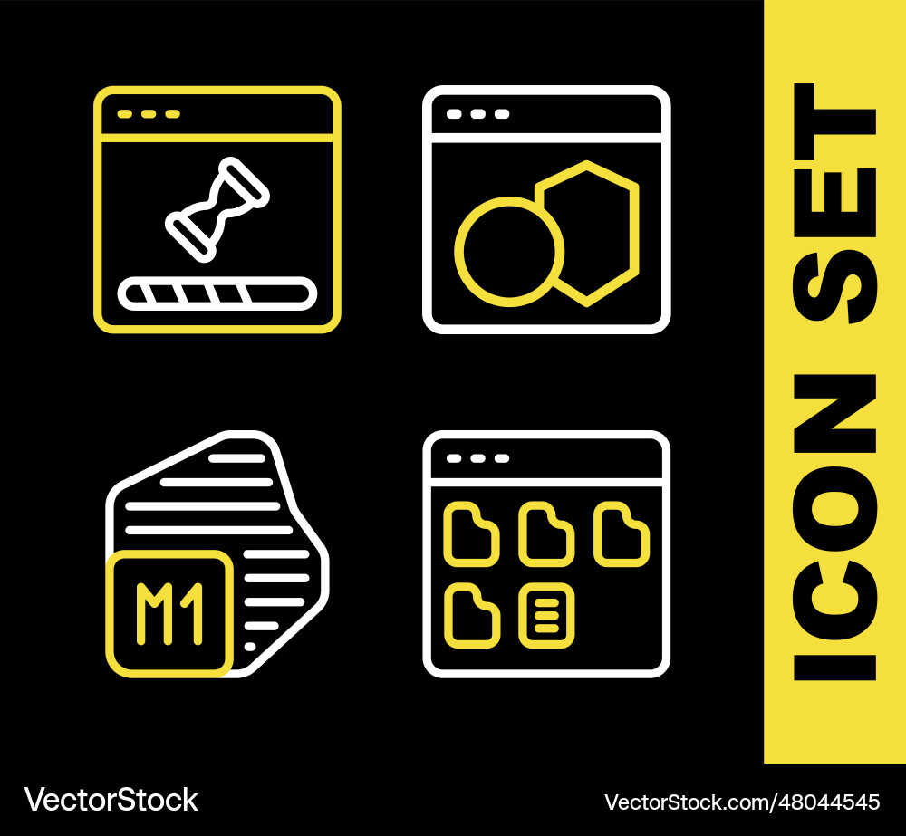 Set line software browser files processor vector image