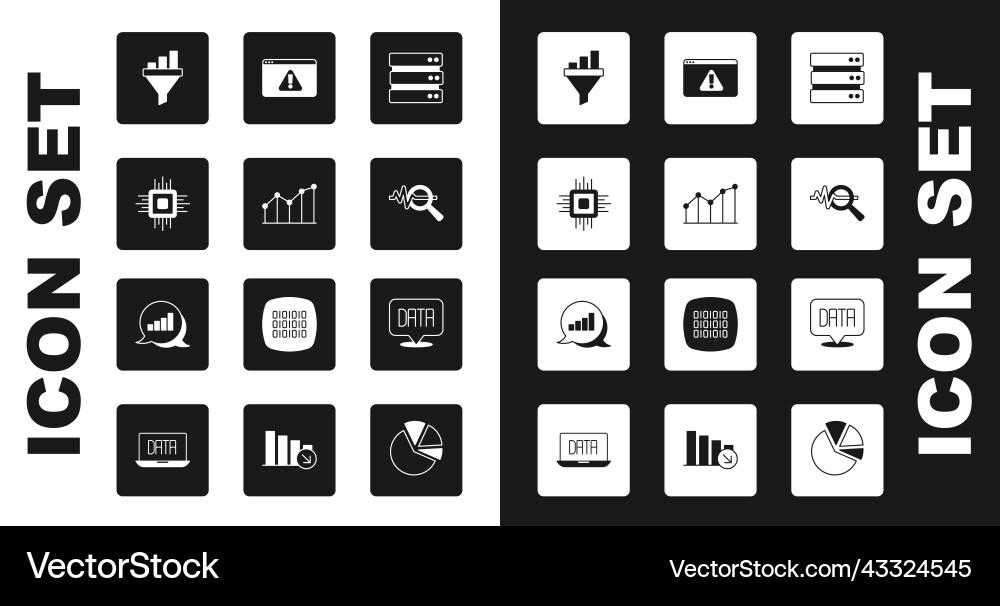 Set server pie chart infographic processor cpu Set server pie chart infographic processor cpu Vector Image