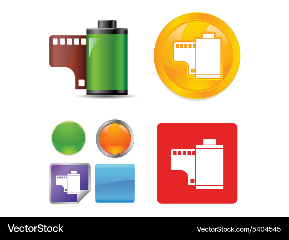 Technology and networking icon set vector image