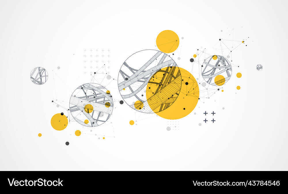 Abstract background with a wireframe dynamic Abstract background with a wireframe dynamic vector image
