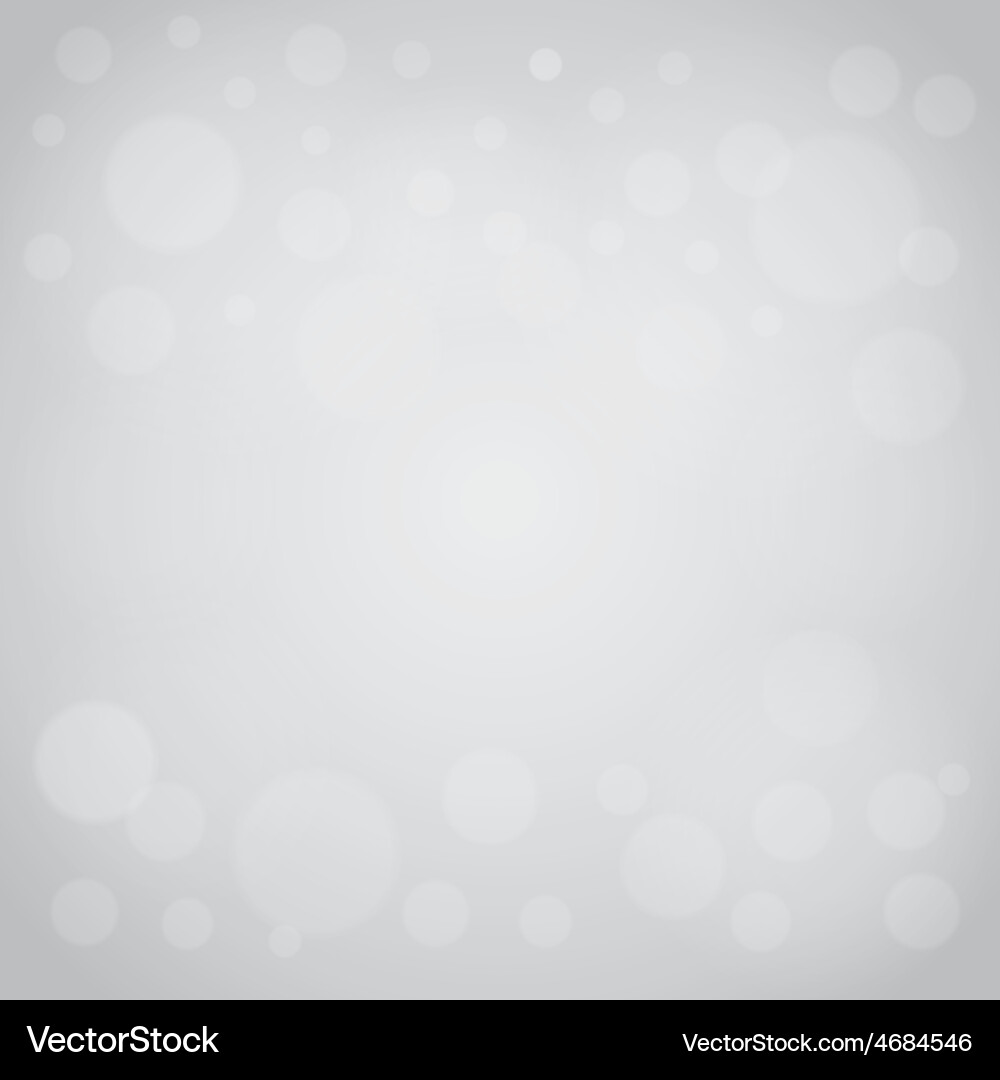 Abstract Gray Bokeh Lights Background Vector Image