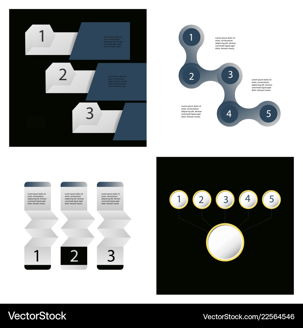 Abstract Number Infographics Royalty Free Vector Image
