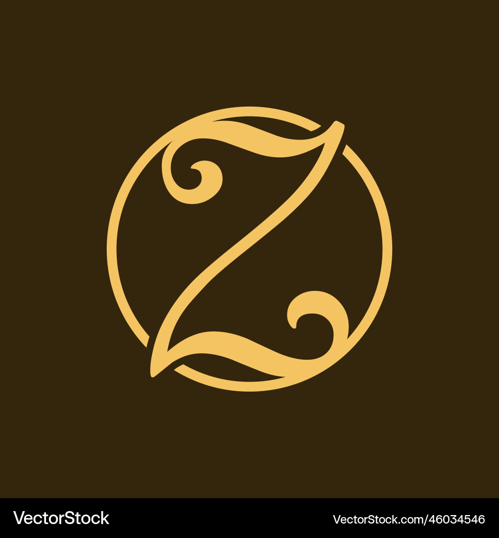 Circle letter z luxury creative logo design Circle letter z luxury creative logo design vector image