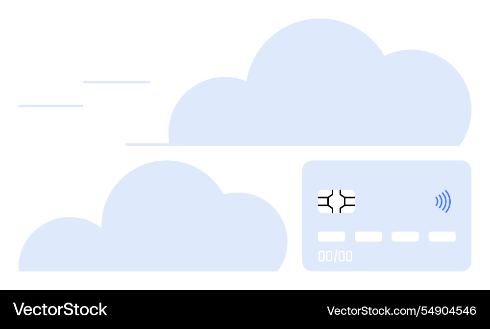 Cloud computing and digital payment integration Cloud computing and digital payment integration vector image