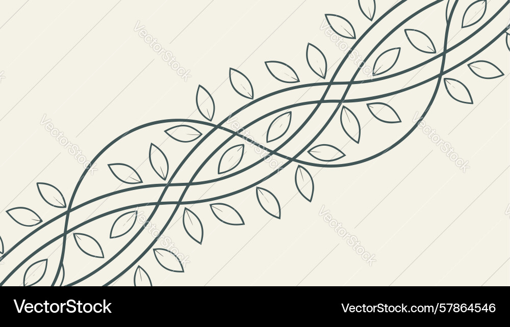 Elegant twisting vine leaf pattern design Vector Image