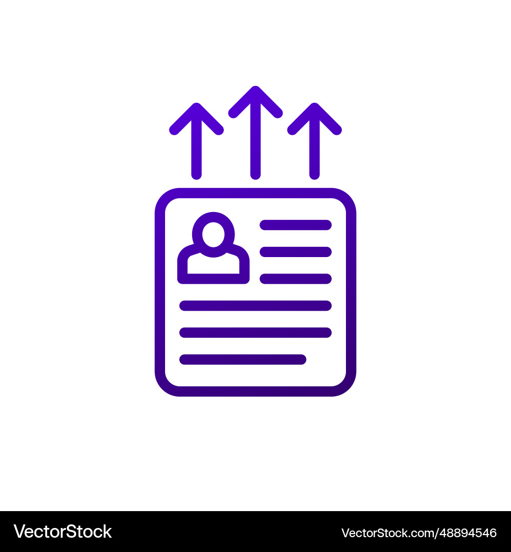 Export personal data line icon Vector Image