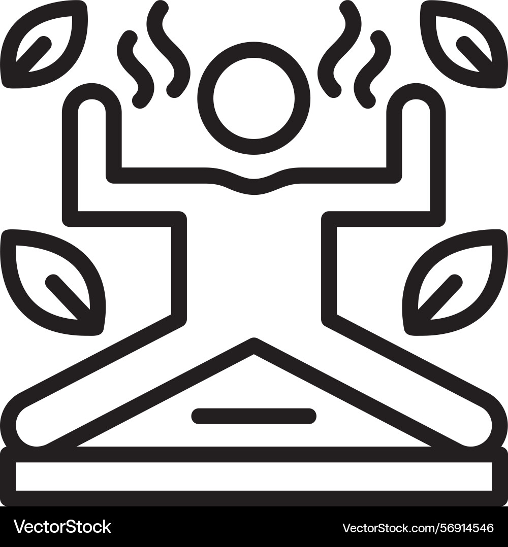 Flexibility training linear style icon design Vector Image
