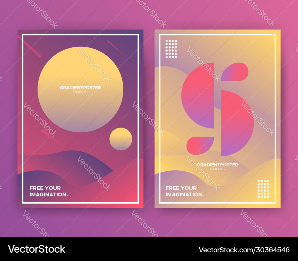 Gradient Color Template Vector Image