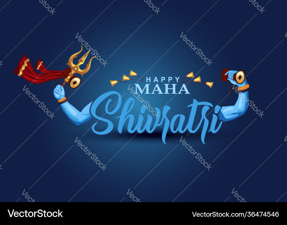 Happy Maha Shivaratri Celebration Vector Image