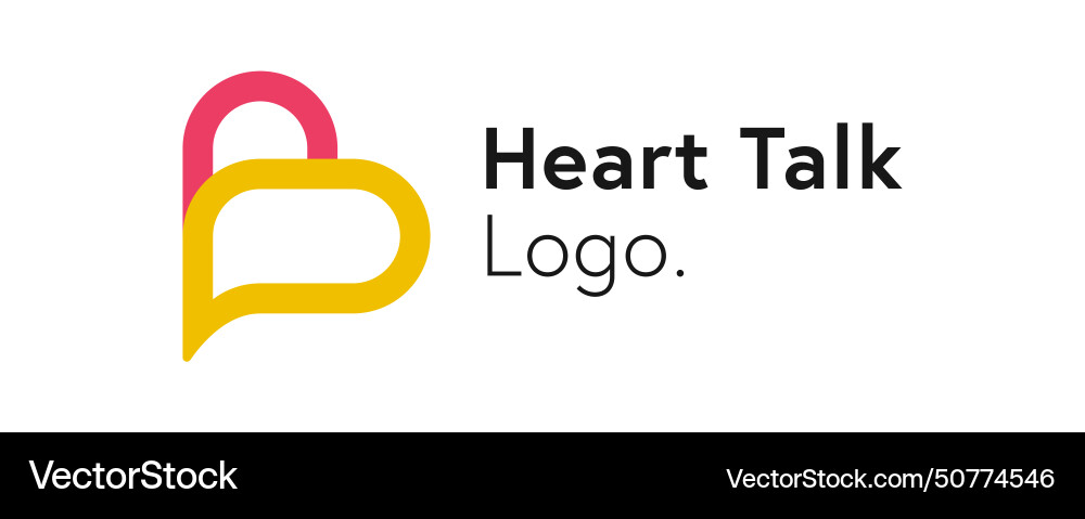 Heart talk with message chat bubble for open Vector Image
