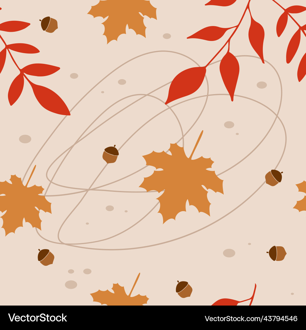 Herbst abstrakte nahtlose Muster in modernen Hipster Vektorbild