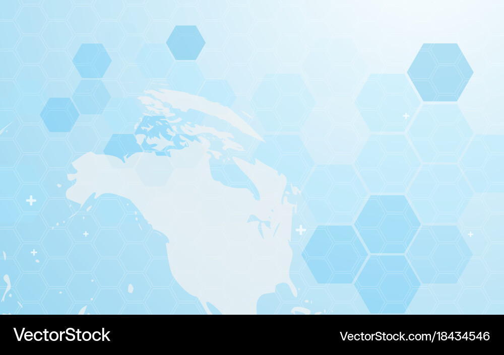 Hexagonal Globe Technology Background Vector Image