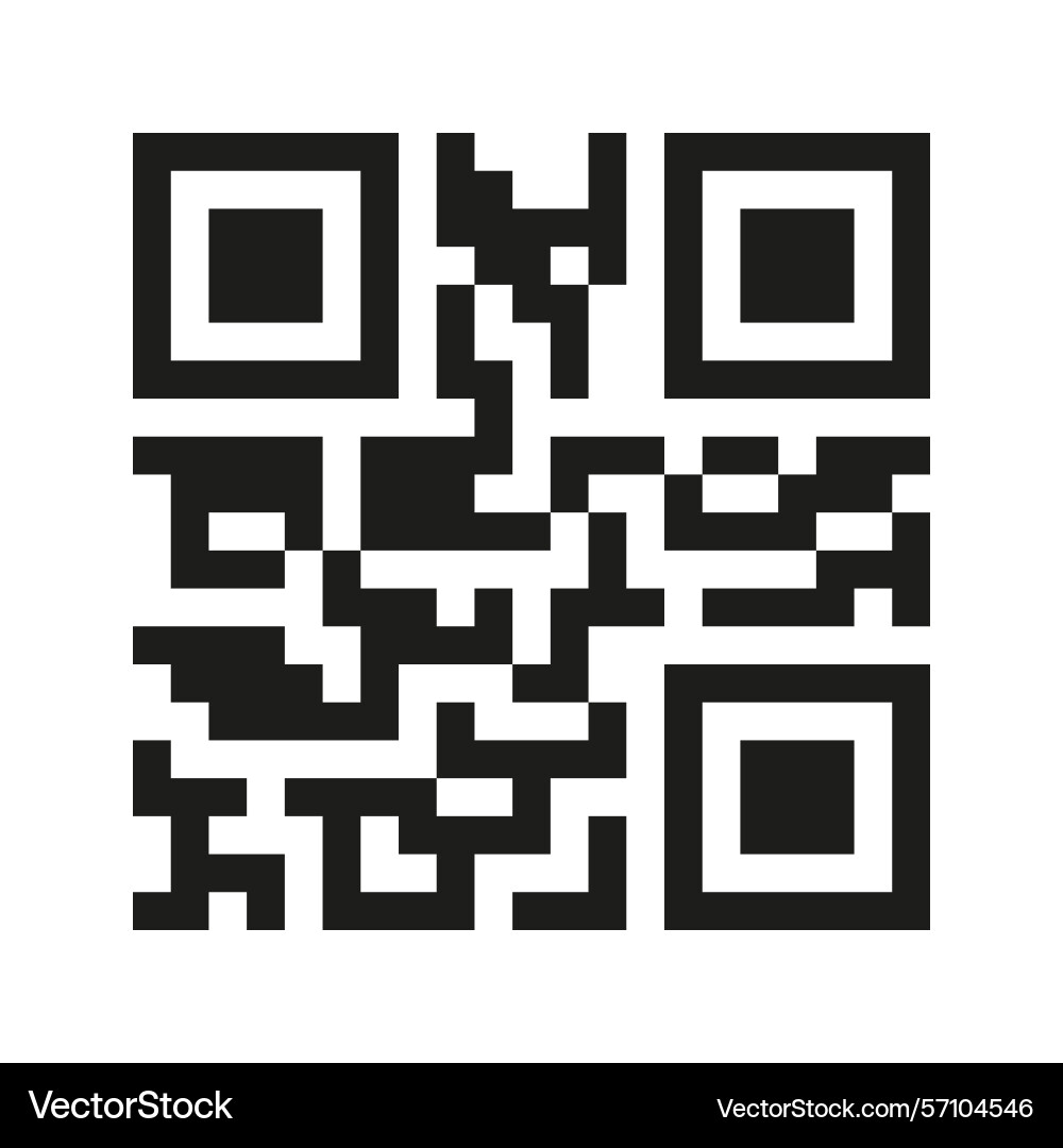 Qr code icon digital scan symbol black square Qr code icon digital scan symbol black square vector image