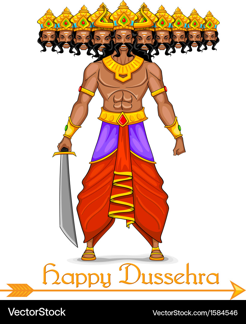 Ravana - Dussehra Demon Vector Image