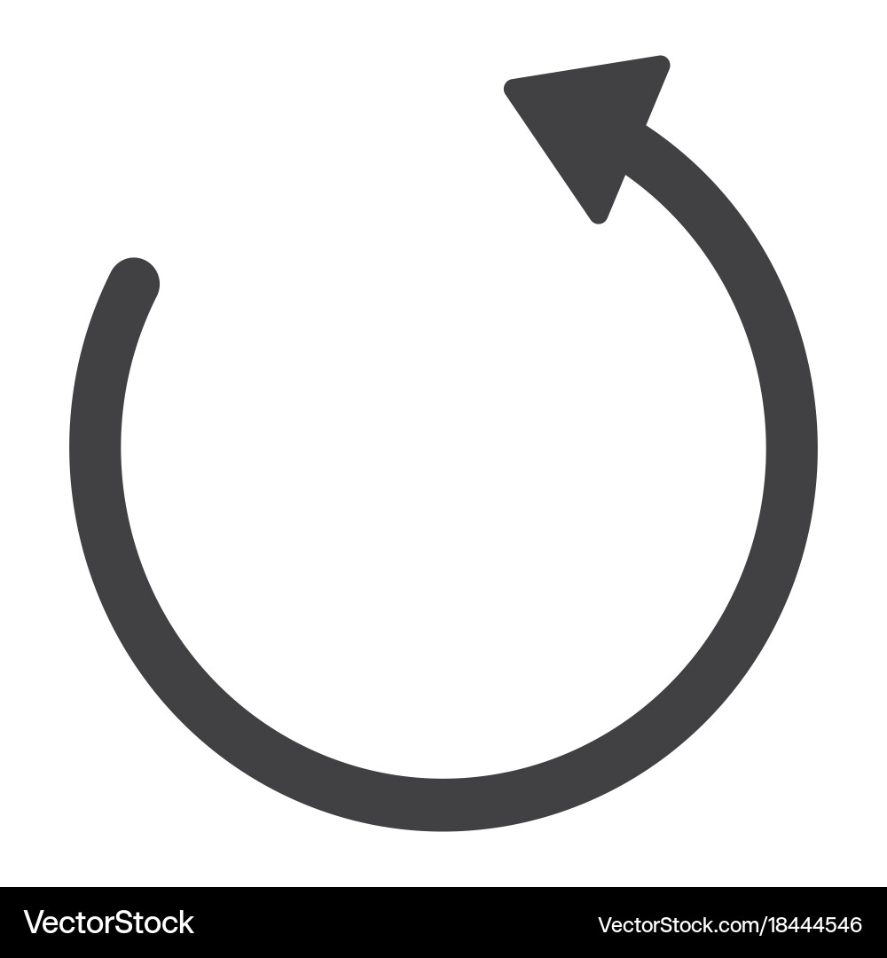 Reboot glyph icon web and mobile reload sign vector image