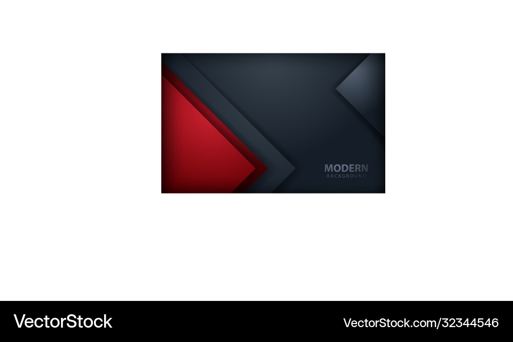 Red overlap layers background on dark gray design Vector Image