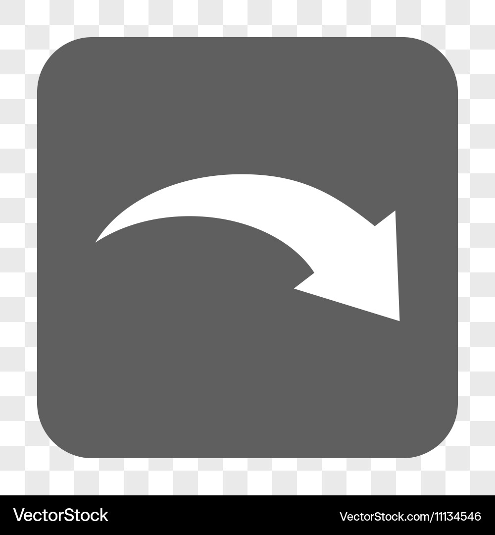 Redo rounded square button vector image
