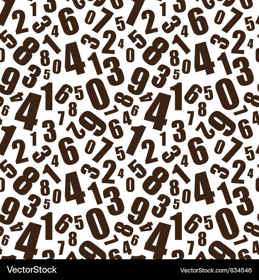 Seamless Number Pattern Background vector image