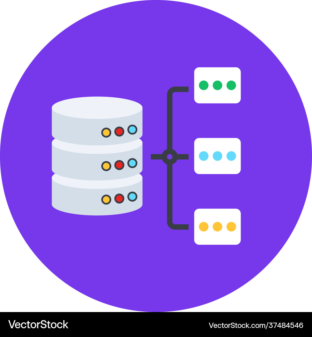 Shared database Vector Image