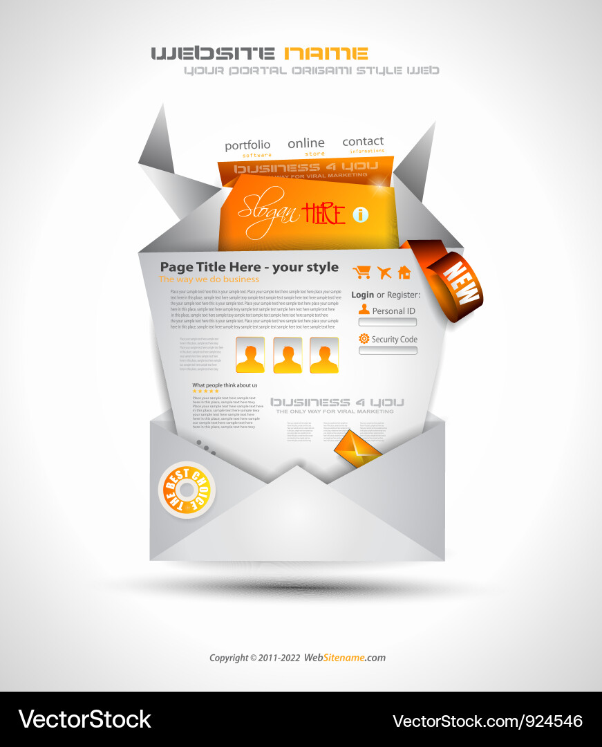 Website layout Vector Image