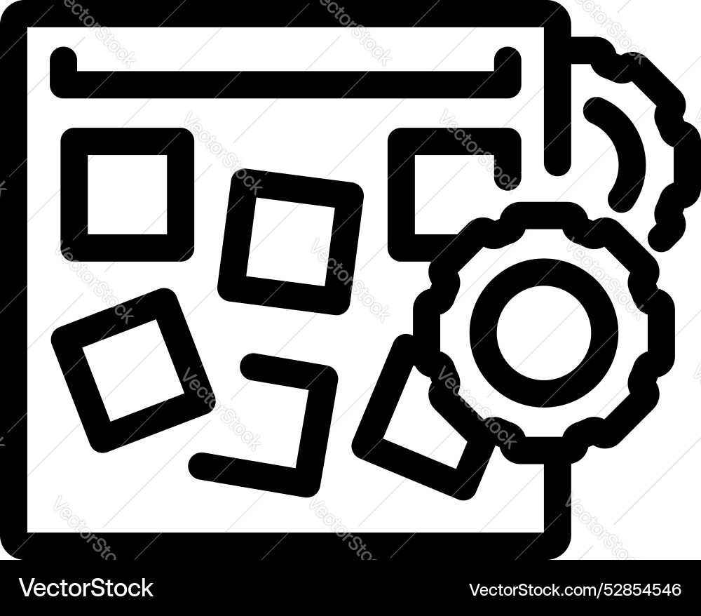 Website optimization with gears rotating Website optimization with gears rotating vector image