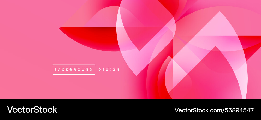Abstract pink design overlapping shapes create Vector Image