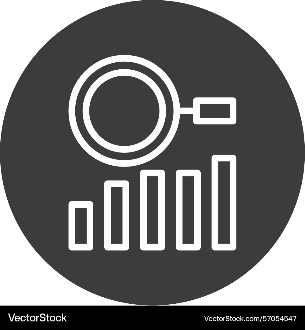 Analysis line circle style icon design Vector Image