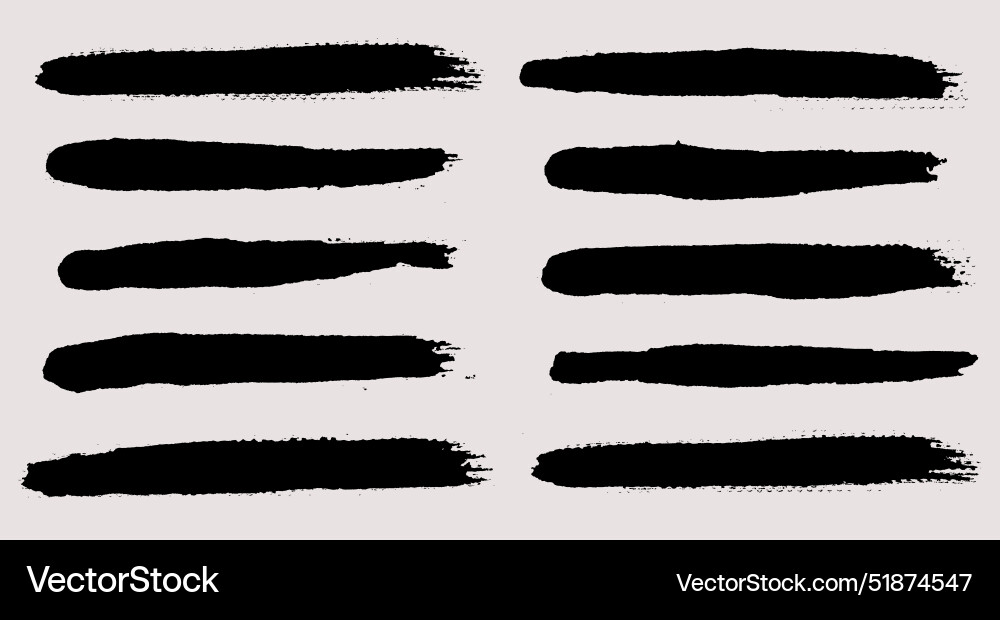 Brush strokes set of text boxes Brush strokes set of text boxes vector image