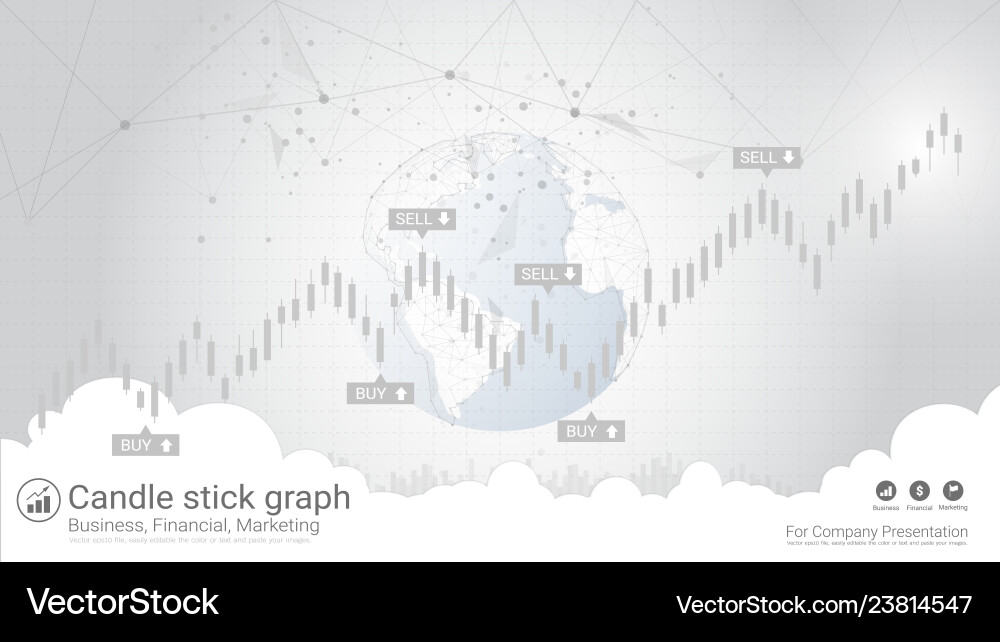 Candlestick patterns is a style of financial Candlestick patterns is a style of financial vector image